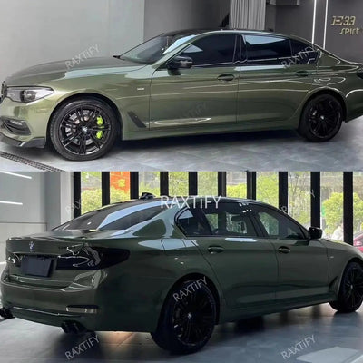 Gloss Metallic Golden Green Vinyl Wrap
