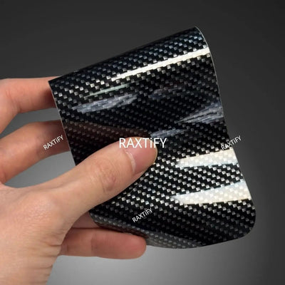 Gloss 6D Carbon Fiber Silver Vinyl Wrap