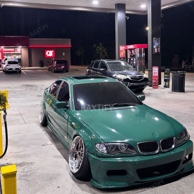 Gloss British Racing Green Car Wrap on BMW