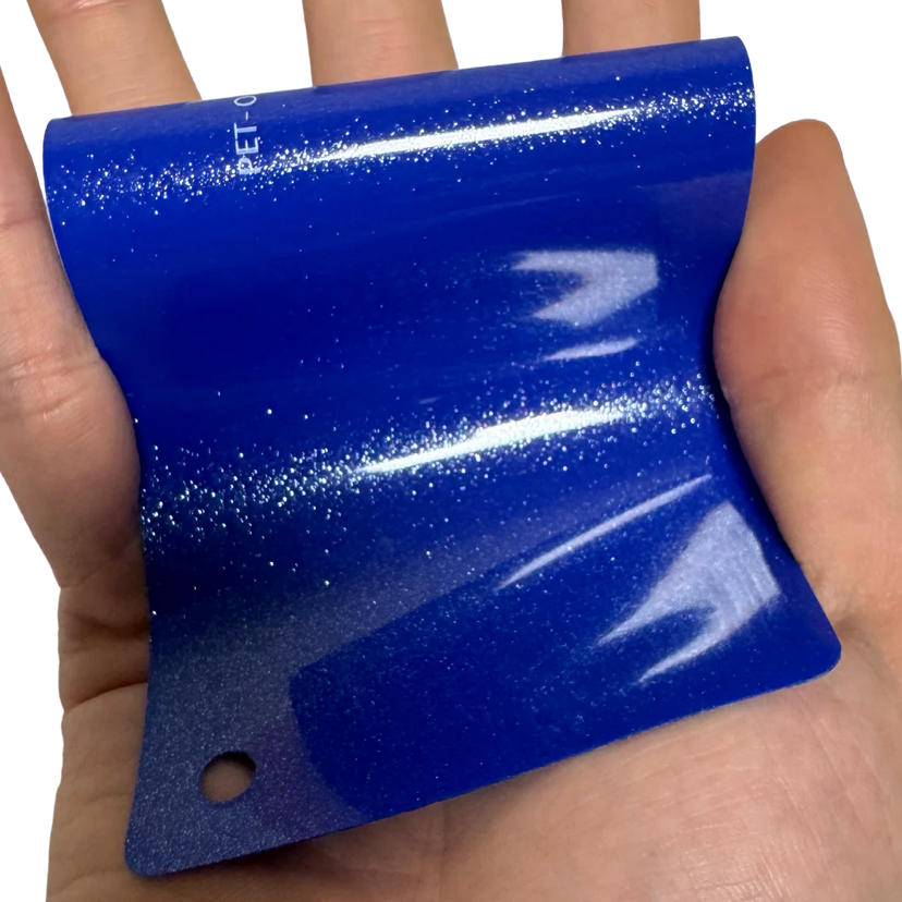 Gloss Diamond Pearl Dark Blue Car Wrap swatch card