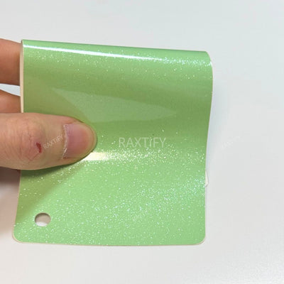Gloss Diamond Pearl Sage Green Vinyl Wrap sample