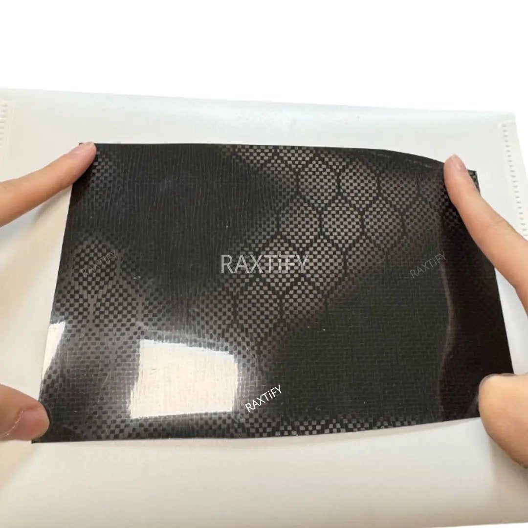 Gloss Honeycomb Carbon Fiber Black Vinyl Wrap
