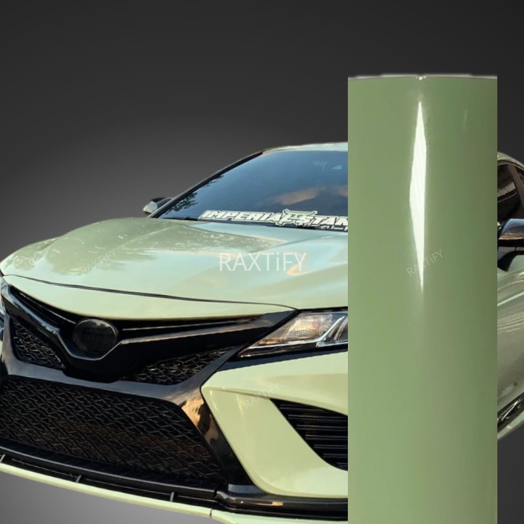 Gloss Light Khaki Green Vinyl Wrap