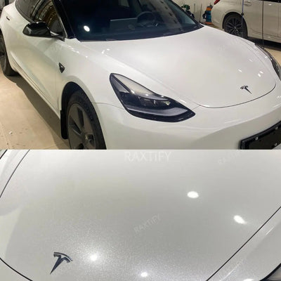 Gloss Menace Diamond Pearl White Vinyl Wrap