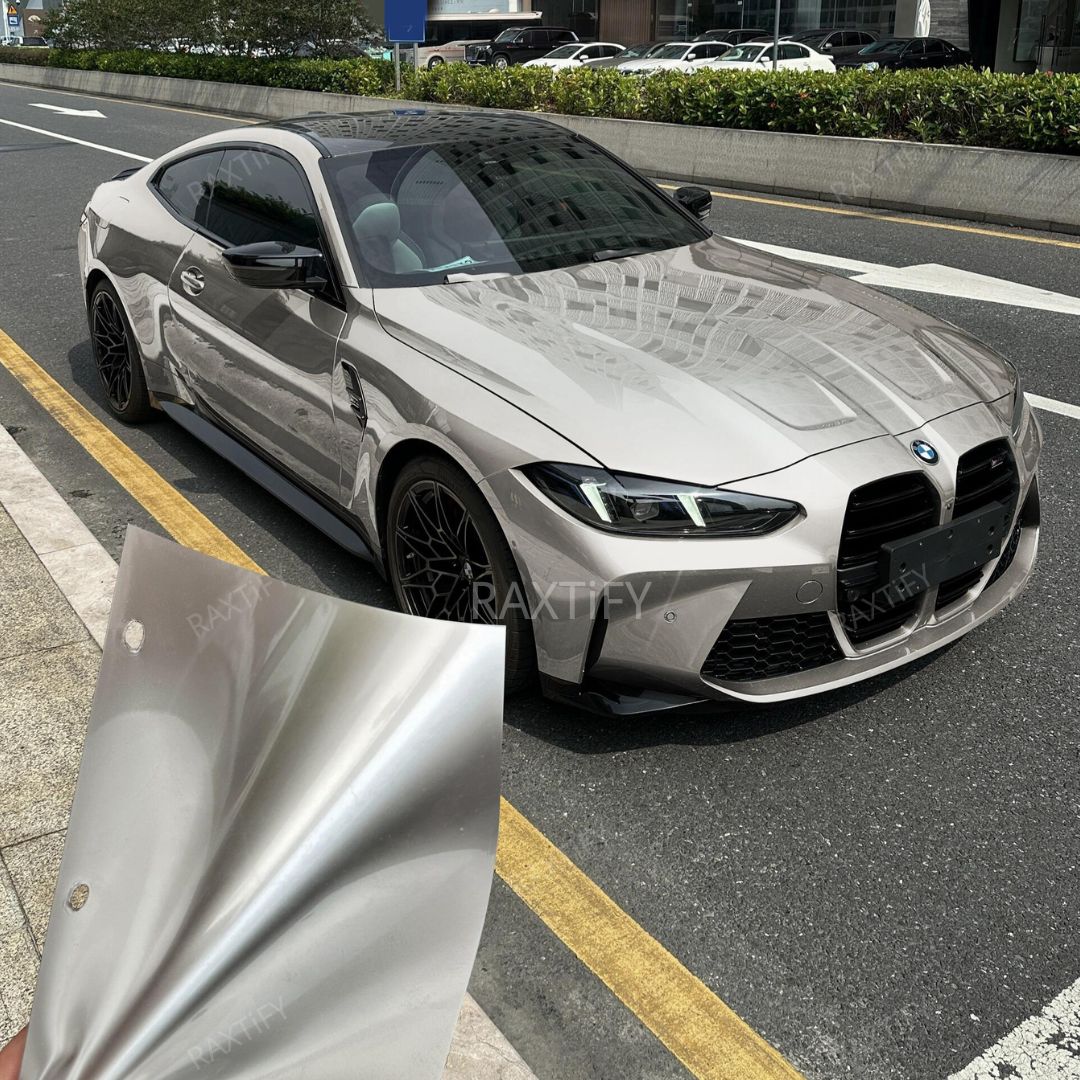 BMW Gloss Metalic Victor Silver Vinyl Wrap