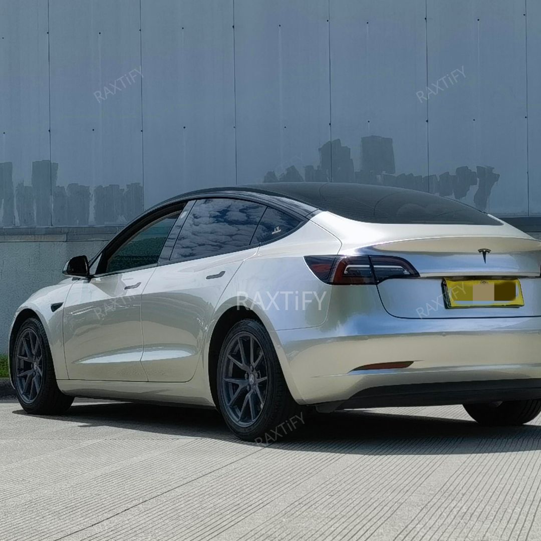 Tesla Gloss Metalic Victor Silver Vinyl Wrap