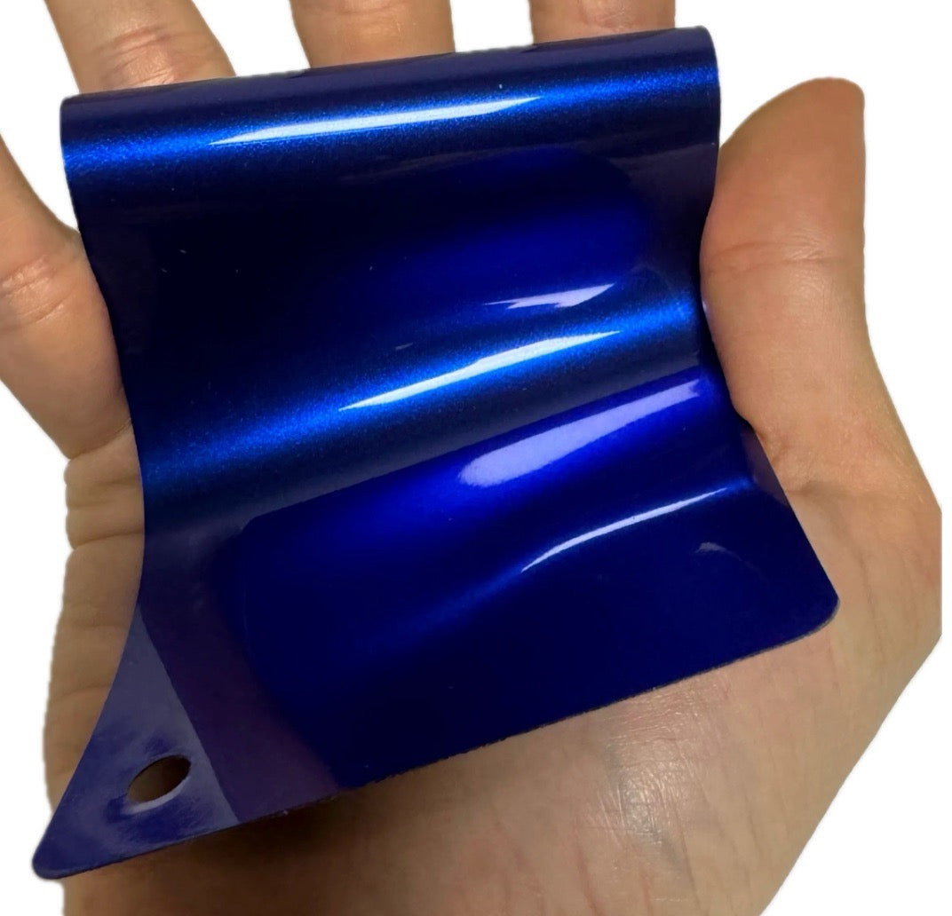 Gloss Metallic Deep Blue Vinyl Wrap swatch card