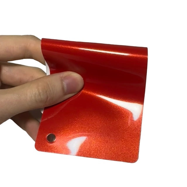 Gloss Metallic Dragon Fire Red Vinyl Wrap swatch