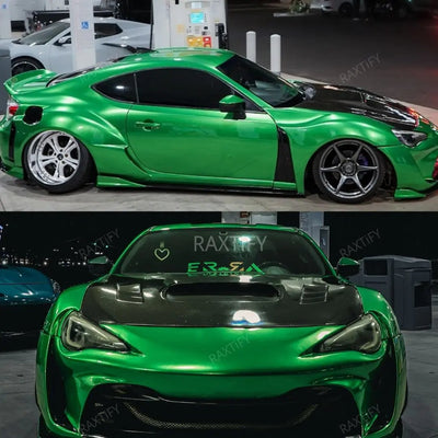 Gloss Metallic Flame Green Car Wrap color