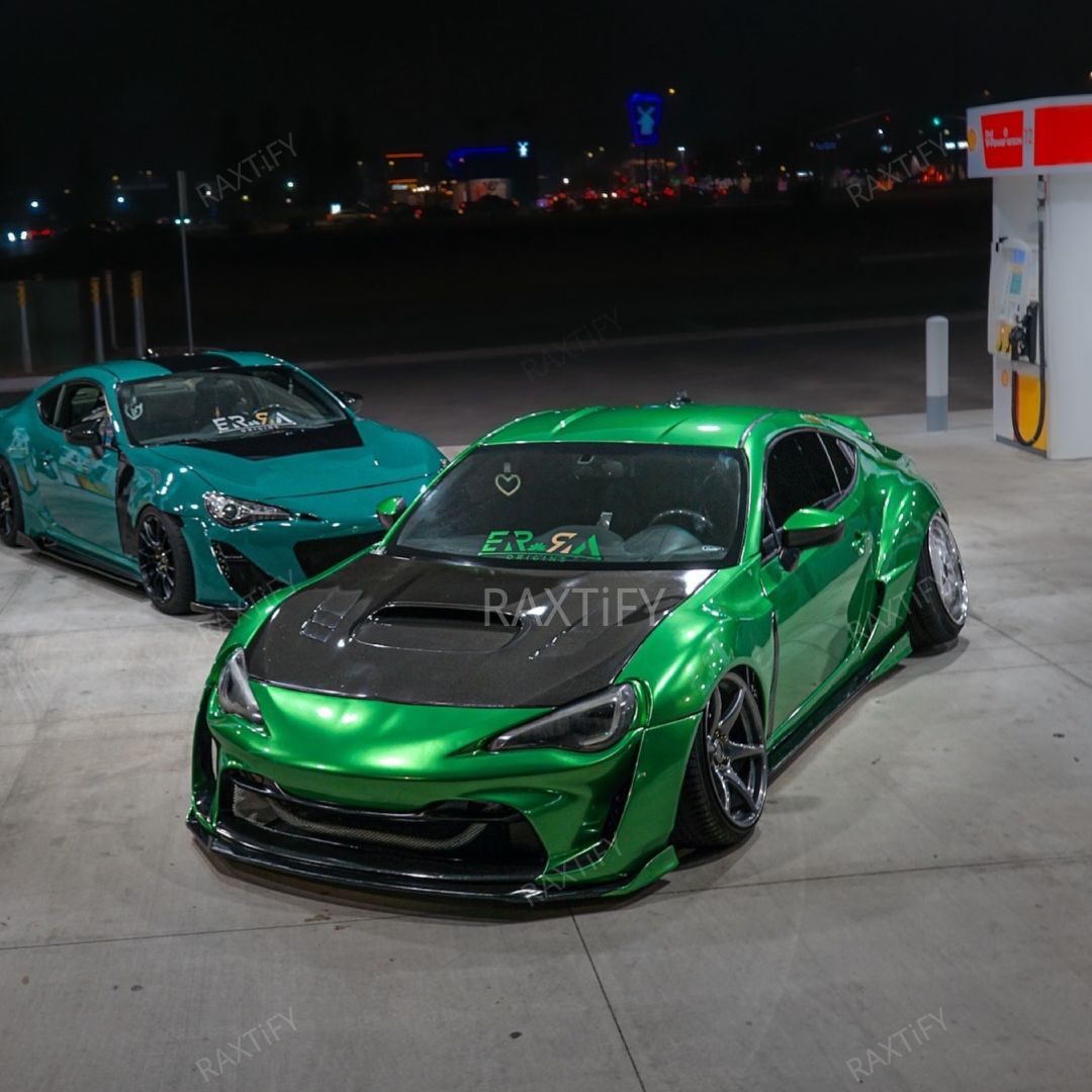 Gloss Metallic Flame Green Car Vinyl Wrap Color