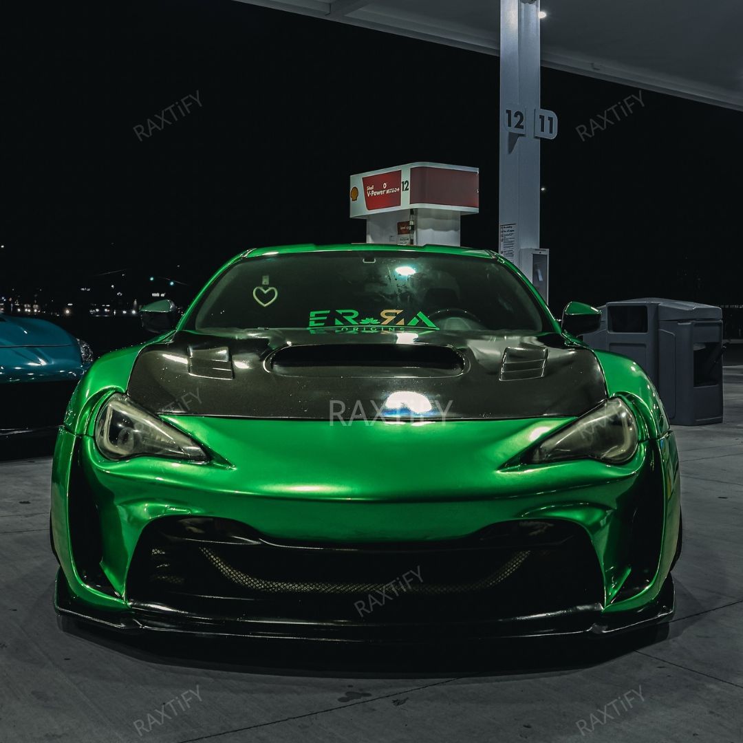 Gloss Metallic Flame Green Car Vinyl Wrap Color