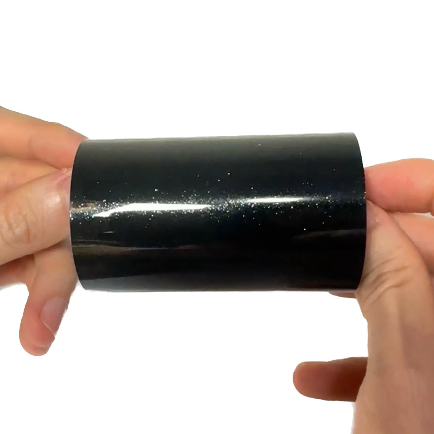 Gloss Metallic Glitter Diamond Black Car Wrap swatch card