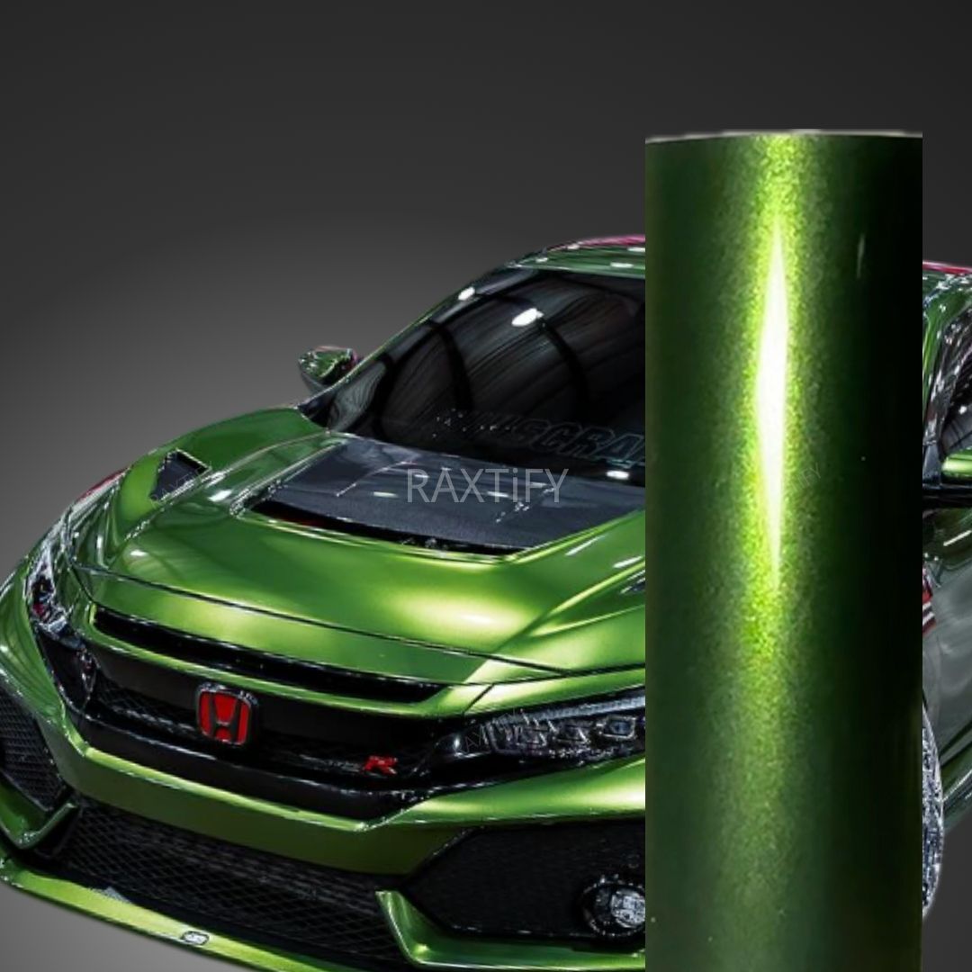 Gloss Metallic Mamba Green Car Wrap