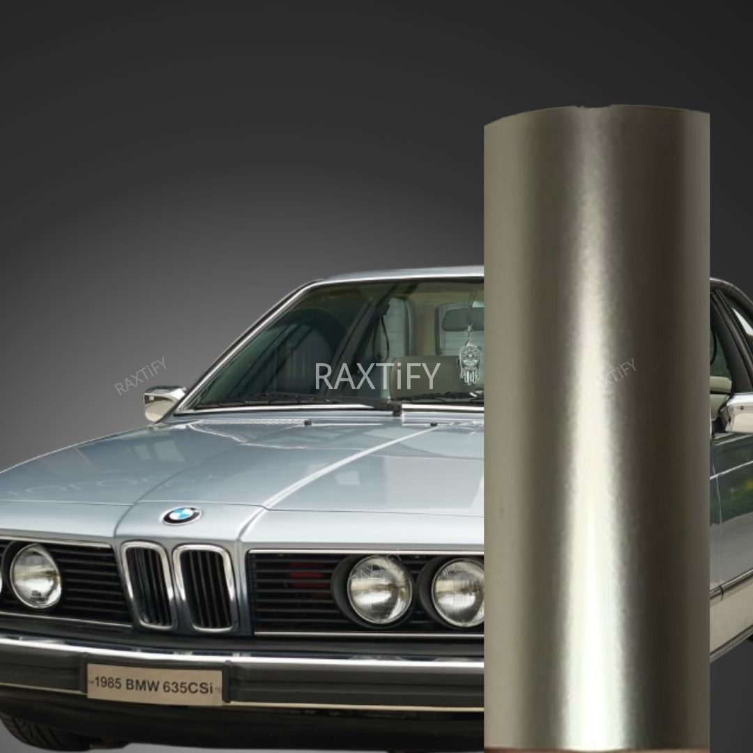 Gloss Metallic Mercury Silver Car Wrap