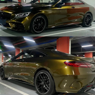 Gloss Metallic Midnight Gold Vinyl Wrap Color