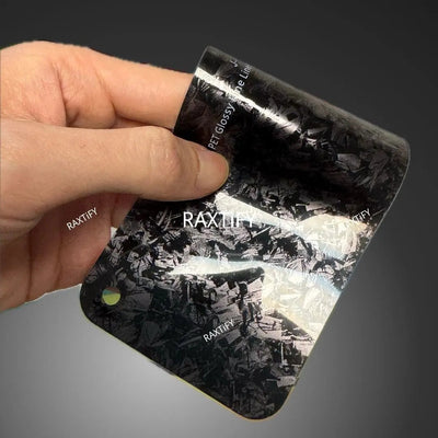 Gloss Mini Black Forged Carbon Vinyl Wrap