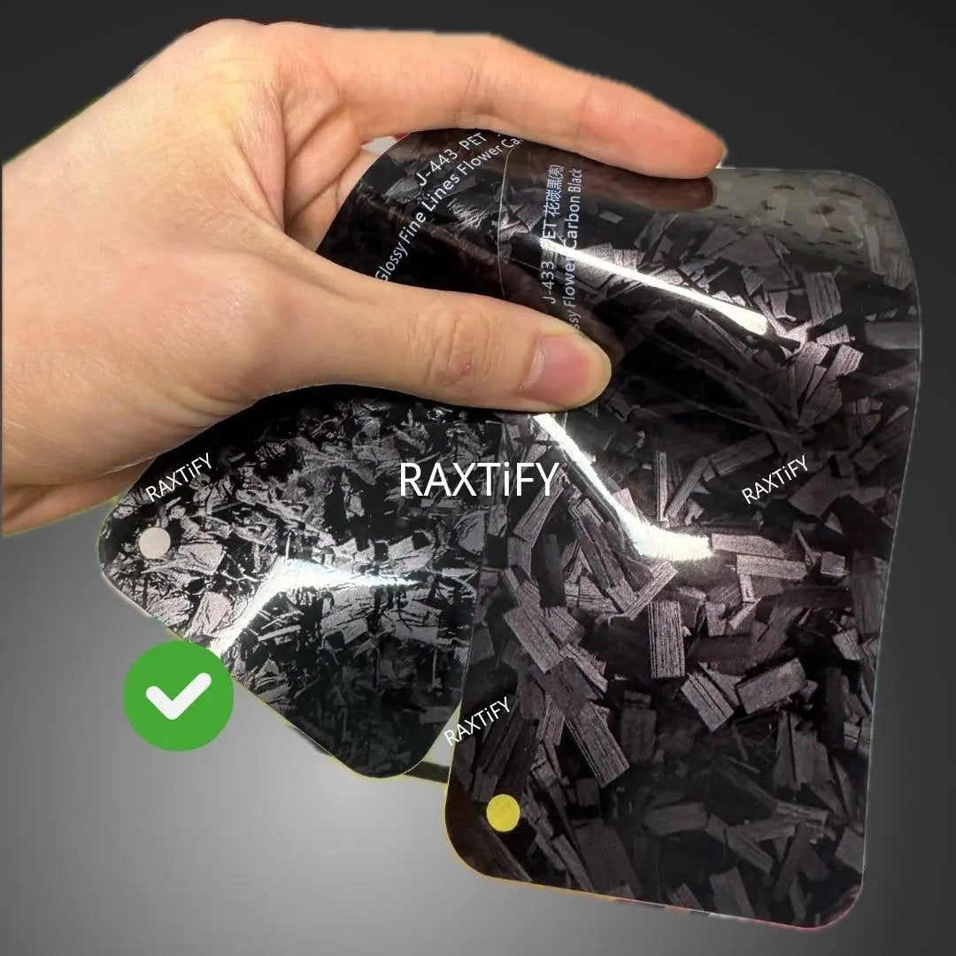 Gloss Mini Black Forged Carbon Vinyl Wrap