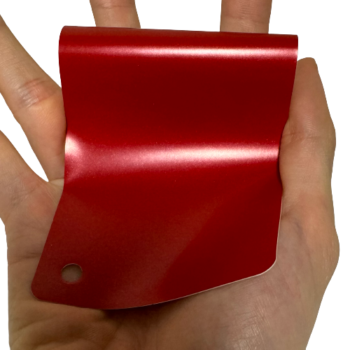 Satin Chrome Red Vinyl Wrap