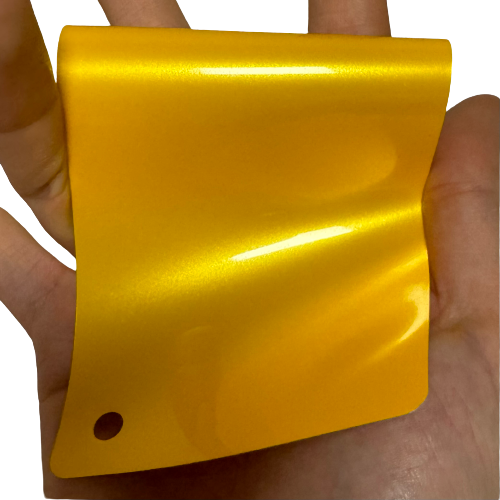 Gloss Metallic Golden Yellow Vinyl Wrap Film Color