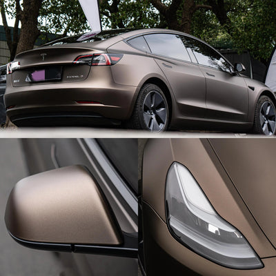 Satin Chrome Obsidian Gray Car Wrap raxtify