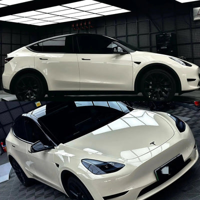 Super Gloss Pepper White Vinyl Wrap Car
