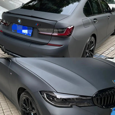 Satin Chrome Carbon Black Vinyl Wrap Car