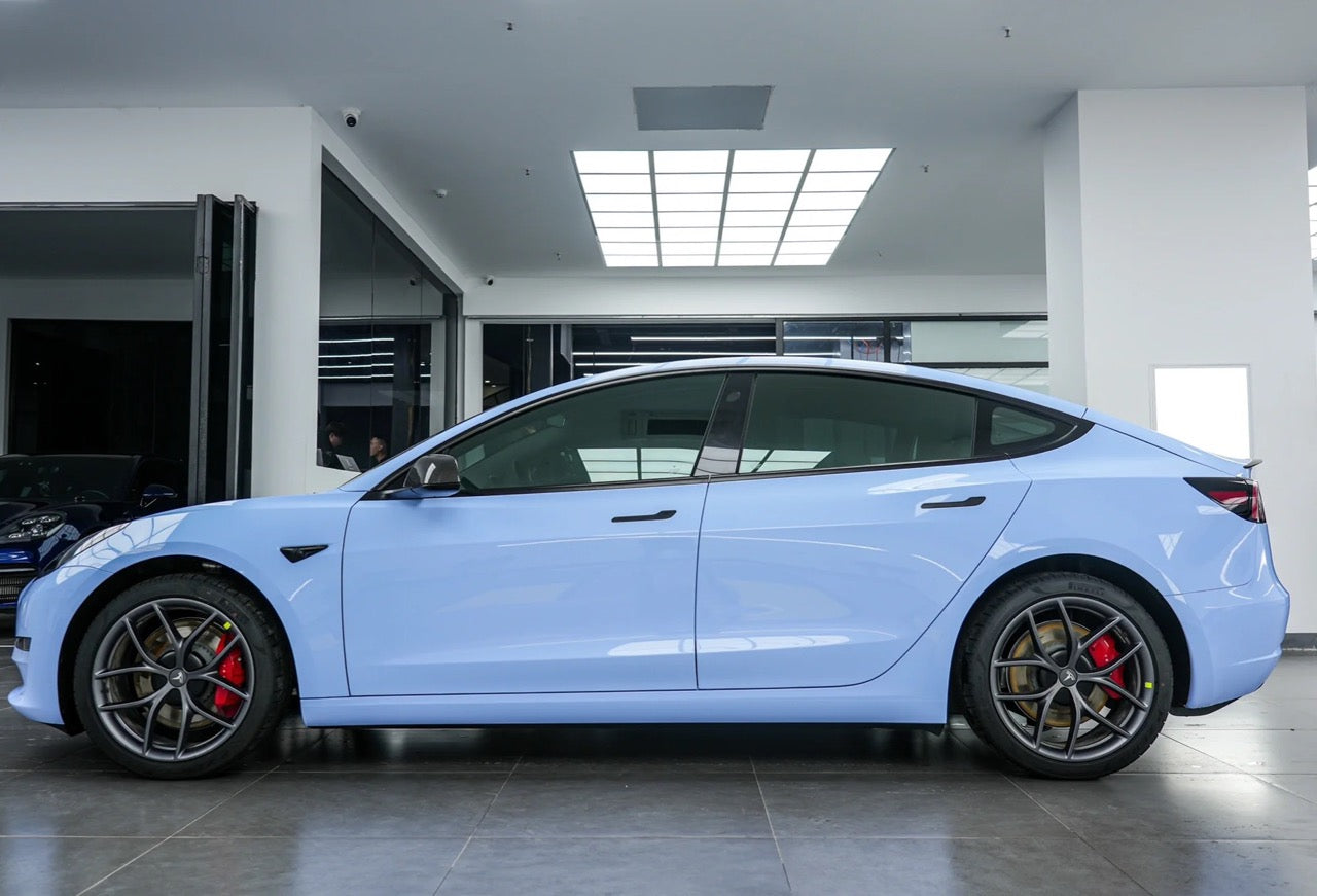 Super Gloss Mist Blue Vinyl Wrap