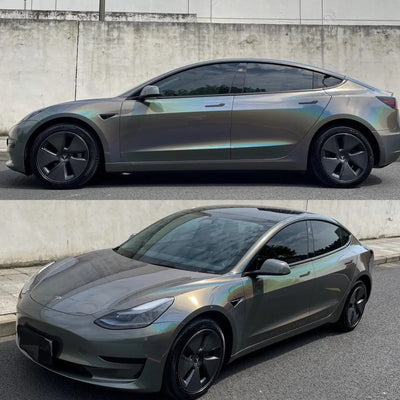 Laser Majestic Gray Vinyl Wrap raxtify
