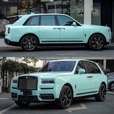Super Gloss Light Saga Green Vinyl Wrap Car