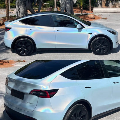 Laser Glacier Blue Vinyl Wrap raxtify
