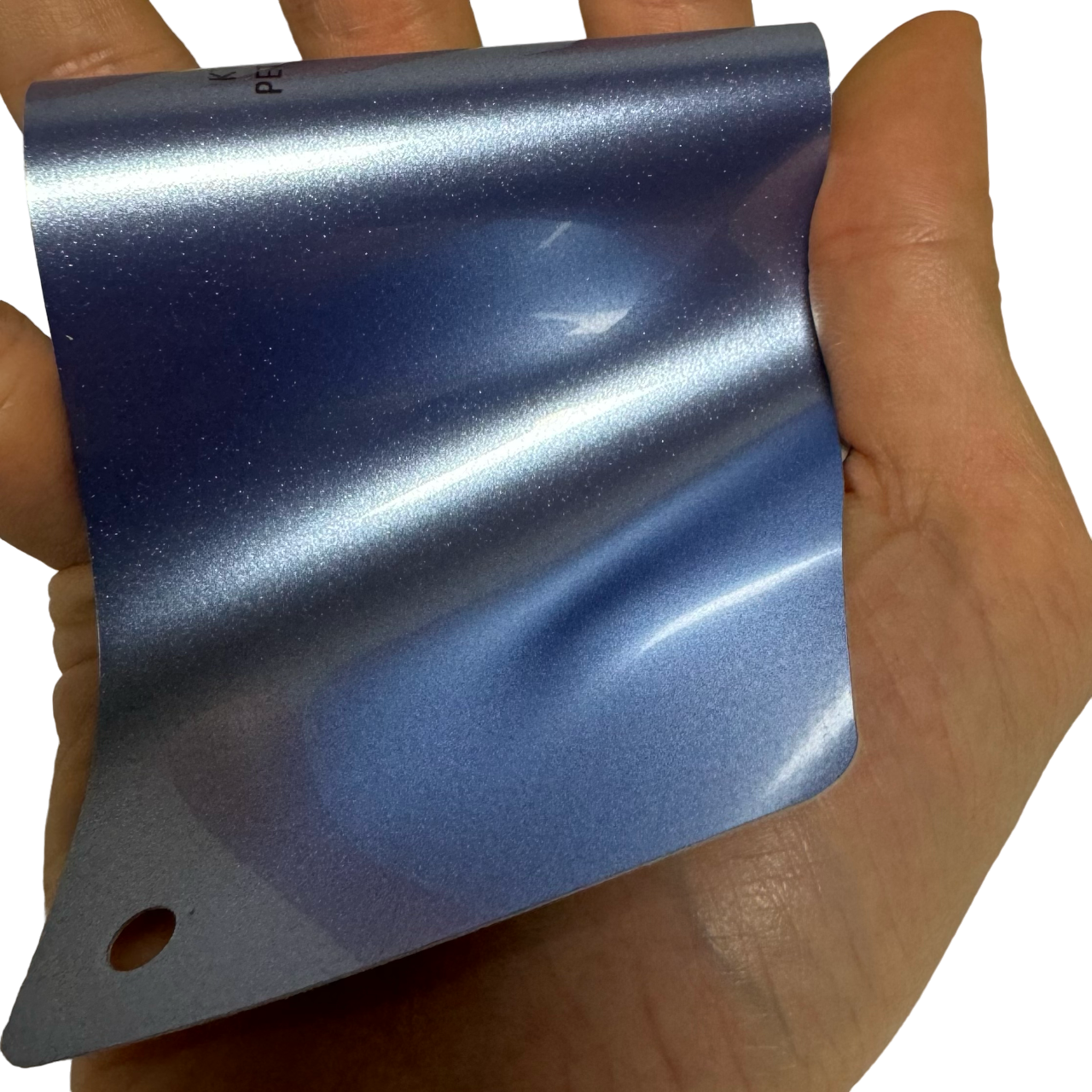 Gloss Metallic Silver Lake Blue Vinyl Wrap