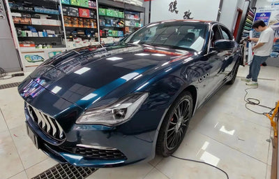 Gloss Metallic Midnight Blue Teal Vinyl Wrap raxtify