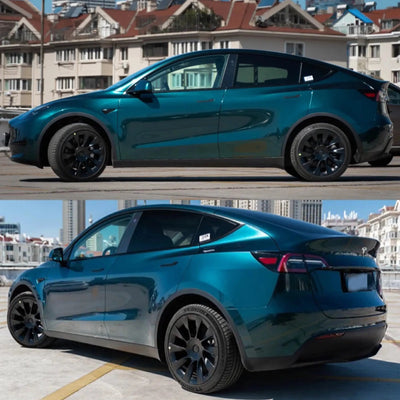 Gloss Metallic British Racing Green Car Vinyl Wrap