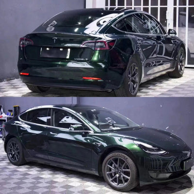 Color Shift Glitter Black Green Car Vinyl Wrap