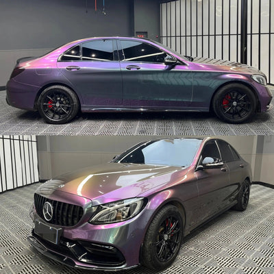 Gloss Metallic Gunmetal Purple Car Wrap Vinyl