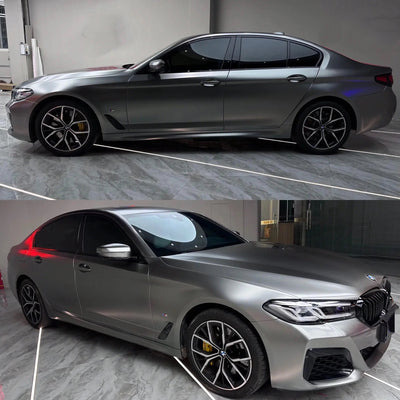 Satin Chrome Dark Silver Car Wrap raxtify