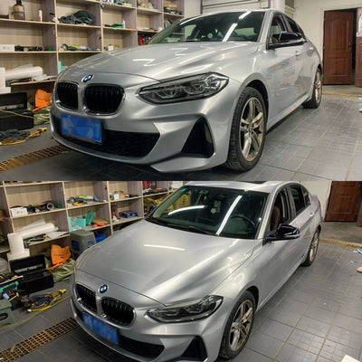 Gloss Metallic Metal Silver Car Wrap raxtify