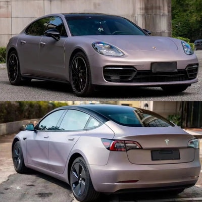 Satin Chrome DBX Purple Vinyl Wrap Car