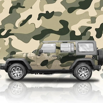 Jeep Wrangler Custom Camouflage Vinyl Wrap