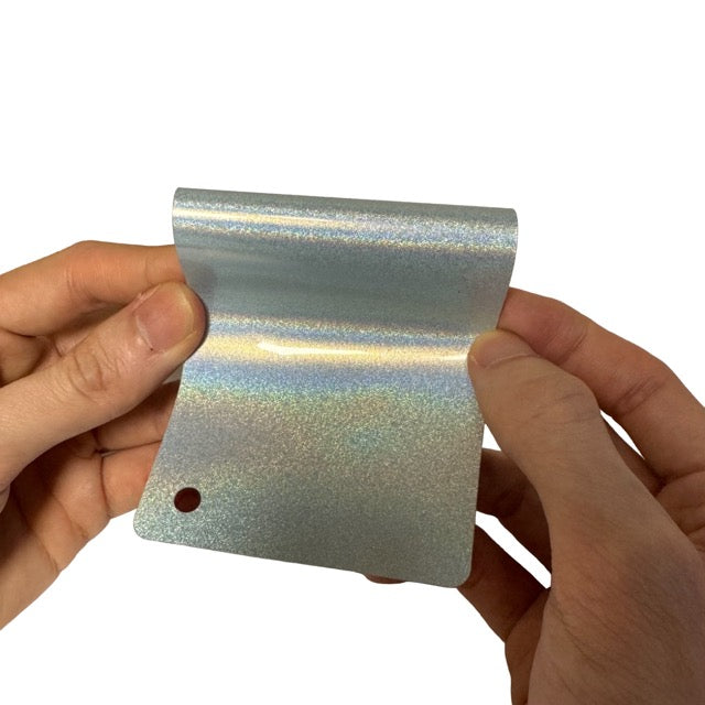 Laser Glacier Blue Vinyl Wrap swatch book