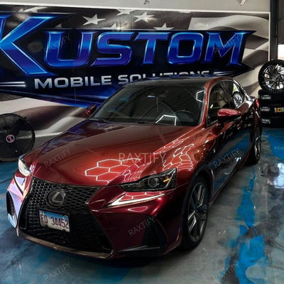 Lexus Gloss Metallic Rufous Red Vinyl Wrap