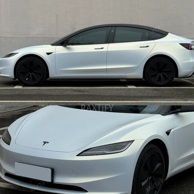 Matte Silk White Gold Car Wrap Full look