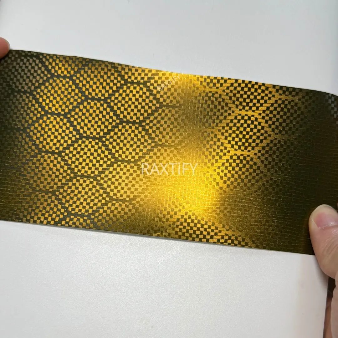 Matte Honeycomb Carbon Fiber Brown Vinyl Wrap