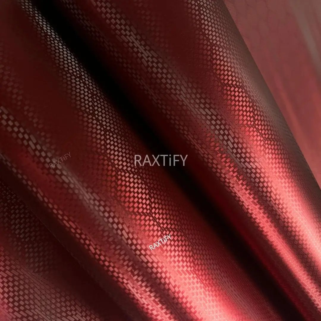 Matte Honeycomb Carbon Fiber Dark Red Vinyl Wrap