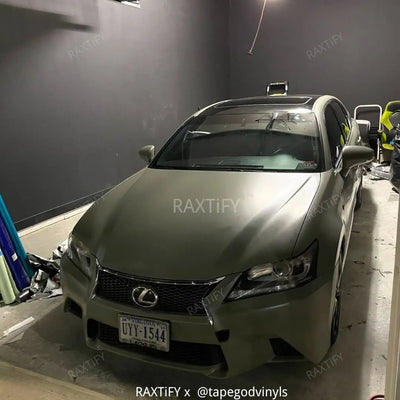 Matte Military Green Vinyl Wrap Car