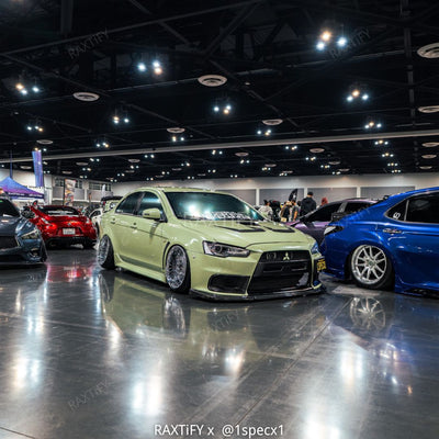 Mitsubishi in Gloss Diamond Pearl Light Khaki Green Vinyl Wrap