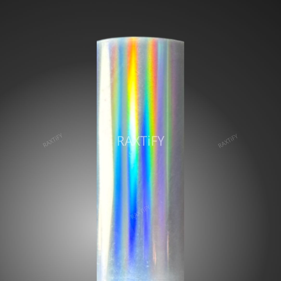 Rainbow Laser Chrome Silver Vinyl Wrap