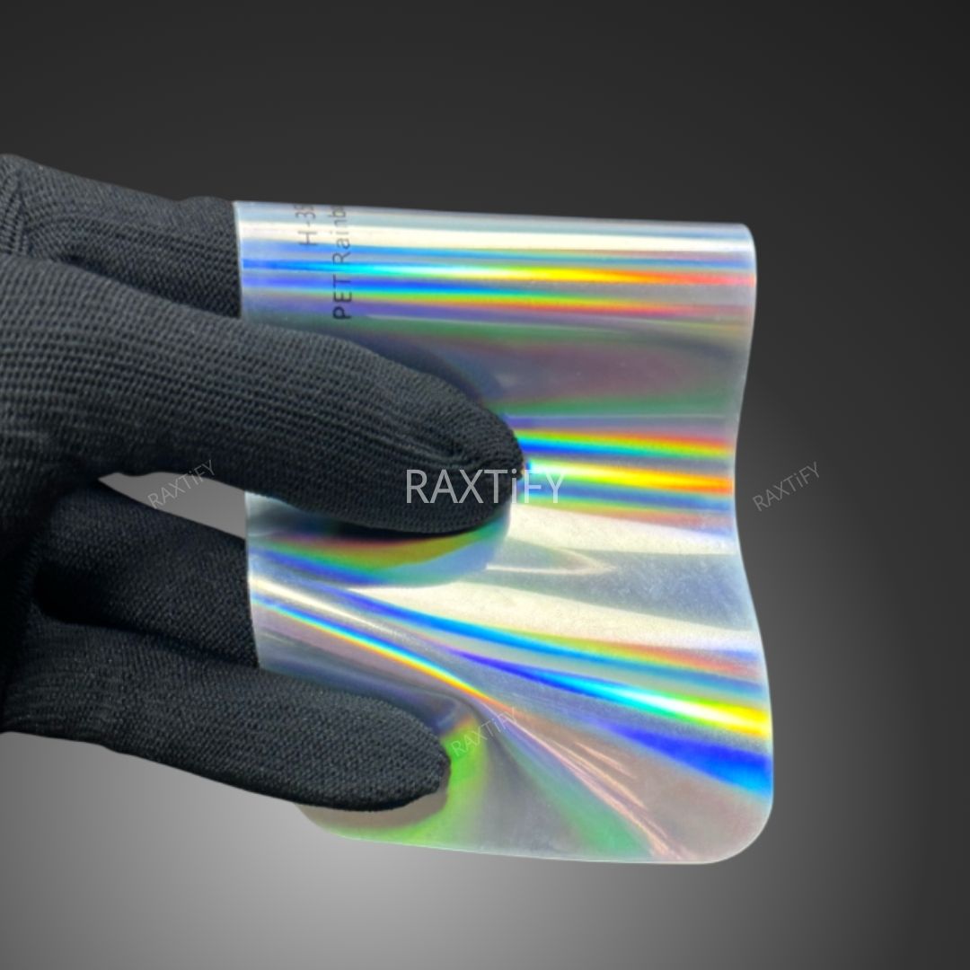 Rainbow Laser Chrome Silver Vinyl Wrap