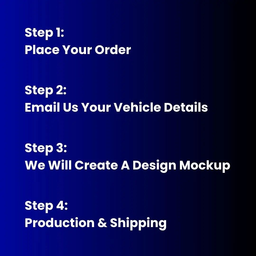 Tesla Custom Vinyl Wraps Size chart
