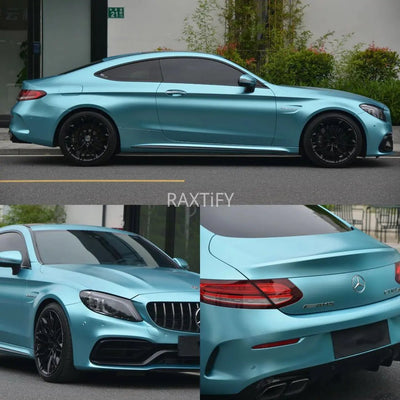 Satin Metallic Lake Blue Vinyl Wrap